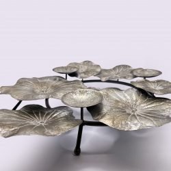 Portacandele Floreale in Metallo