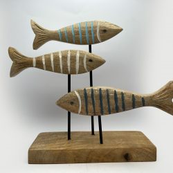 Statua Pesci in Legno